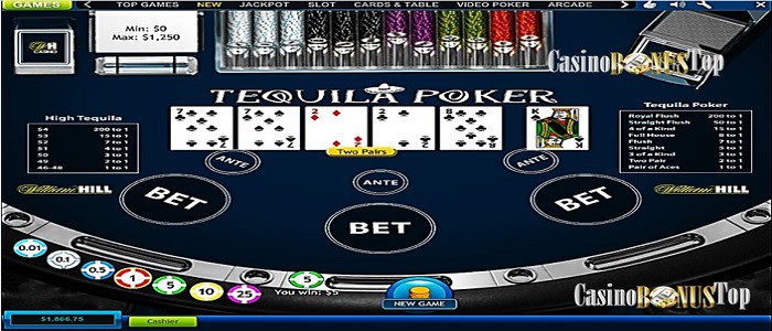 Tequila Paker Card Games at WilliamHill Casino
